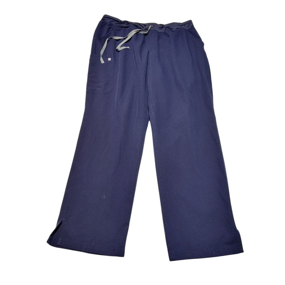 Figs Mens 3XLT Blue Straight Leg‎ Technical Collection Pockets Pants FLAW